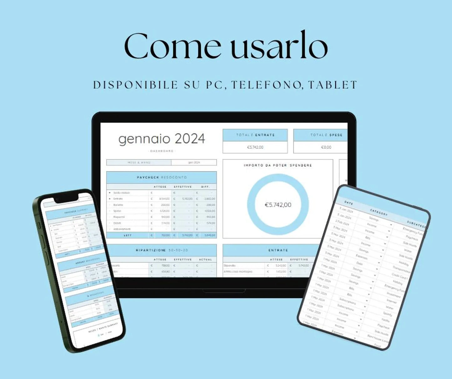 Organizzatore Finanziario Mensile (Digitale)